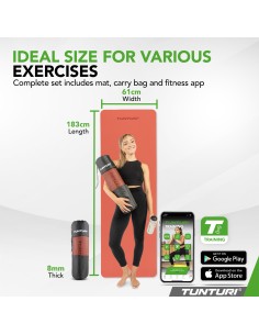 Yogamatt Tunturi Yogamat 8mm, rožinis auksas 2