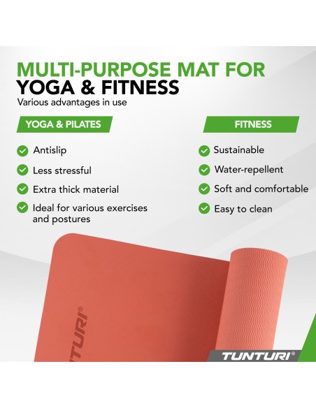 Yogamatt Tunturi Yogamat 8mm, rožinis auksas