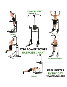 Treniruočių stovas Tunturi PT20 Power Tower 2