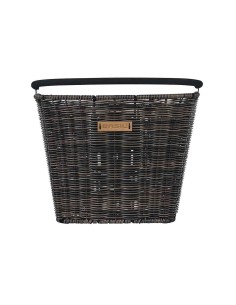 Priekinis dviračio krepšys Basil Bremen Rattan Look KF, nuimamas
