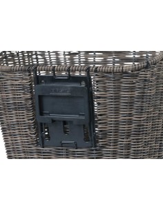 Priekinis dviračio krepšys Basil Bremen Rattan Look KF, nuimamas 2