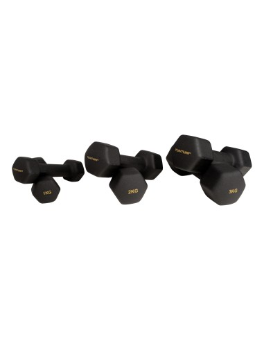 Hantelių rinkinys su stovu Tunturi Centuri Neopreen Dumbellset 3Prs+Stand