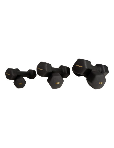 Hantelių rinkinys su stovu Tunturi Centuri Neopreen Dumbellset 3Prs+Stand