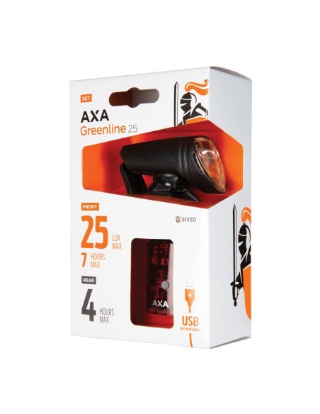 Šviestuvų komplektas AXA GREENLINE25/SET/25LUX-1LED/USB/ON-OFF/CB