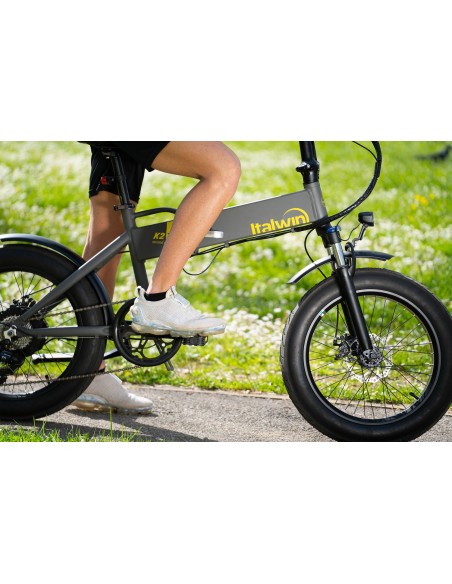 Sulankstomas elektrinis dviratis ITALWIN K2 XL (36V / 10,5 Ah), baltas