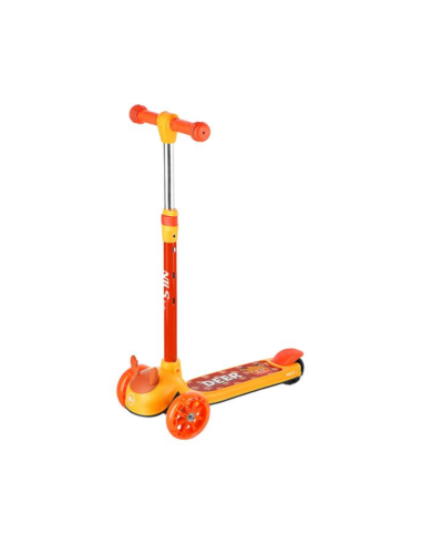 Vaikiškas paspirtukas NILS FUN HLB02 Deer Scooter, oranžinis