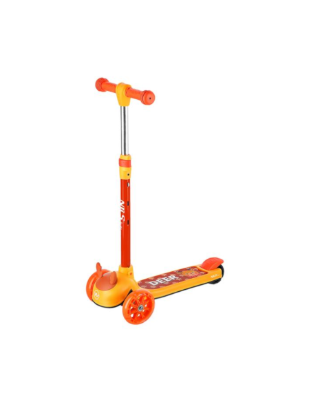 Vaikiškas paspirtukas NILS FUN HLB02 Deer Scooter, oranžinis