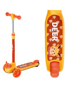 Vaikiškas paspirtukas NILS FUN HLB02 Deer Scooter, oranžinis 2