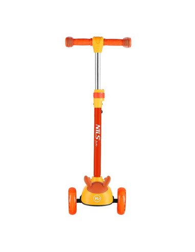 Vaikiškas paspirtukas NILS FUN HLB02 Deer Scooter, oranžinis