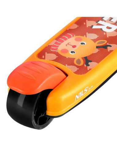 Vaikiškas paspirtukas NILS FUN HLB02 Deer Scooter, oranžinis