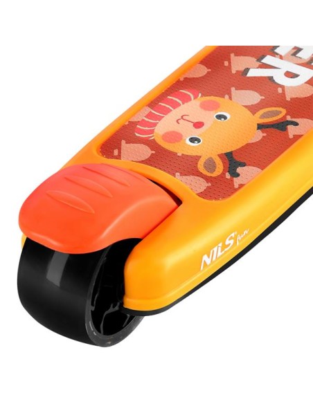 Vaikiškas paspirtukas NILS FUN HLB02 Deer Scooter, oranžinis