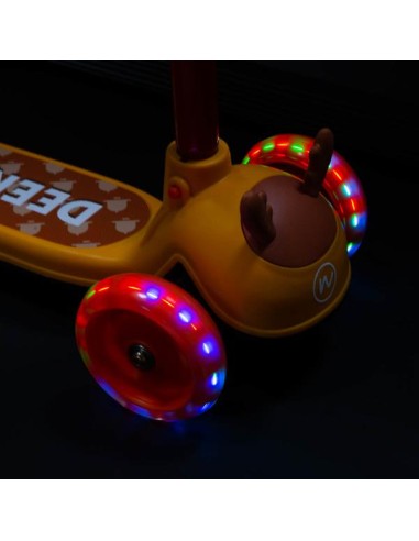 Vaikiškas paspirtukas NILS FUN HLB02 Deer Scooter, oranžinis