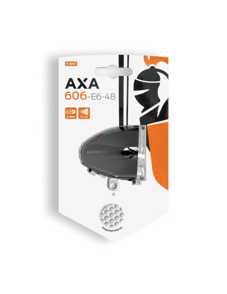 Estuli AXA 606 elektrinis dviratis 6-48 voltų 15 LUX tamsaus chromo