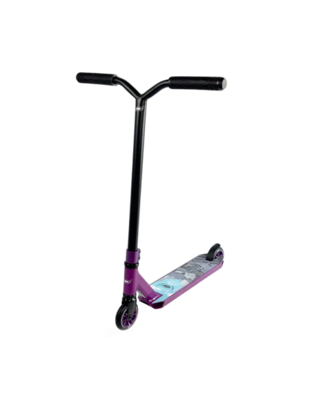Trikitūris paspirtukas FLYBY Lite V2 Complete Pro Scooter Black/Violetinis