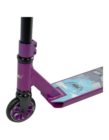 Trikitūris paspirtukas FLYBY Lite V2 Complete Pro Scooter Black/Violetinis