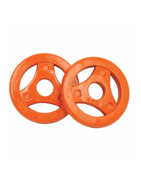 Svorio diskai TUNTURI aerobikos diskai 0,50 kg, oranžiniai