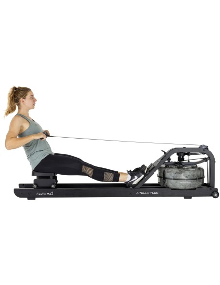 Irklavimo ergometras TUNTURI Fluid Rower Apollo Plus, juodas