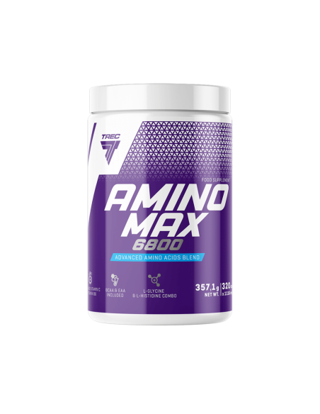 Itin grynos aminorūgščių kapsulės TREC AMINO MAX 6800, 320 kapsulių