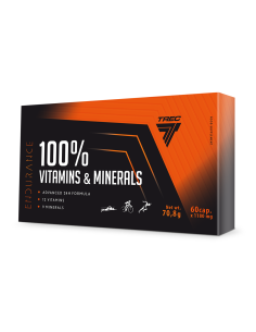Mineralų kompleksas TREC 100 % VITAMINŲ IR MINERALŲ 60 kapsulių