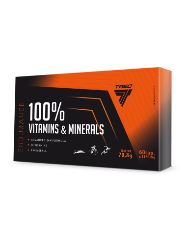 Mineralų kompleksas TREC 100 % VITAMINŲ IR MINERALŲ 60 kapsulių