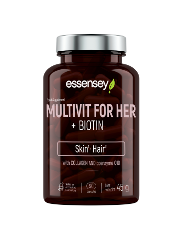 Multivitaminai moterims TREC ESSENSEY MULTIVIT FOR HER + BIOTINAS 90 kapsulių