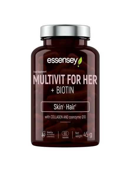 Multivitaminai moterims TREC ESSENSEY MULTIVIT FOR HER + BIOTINAS 90 kapsulių