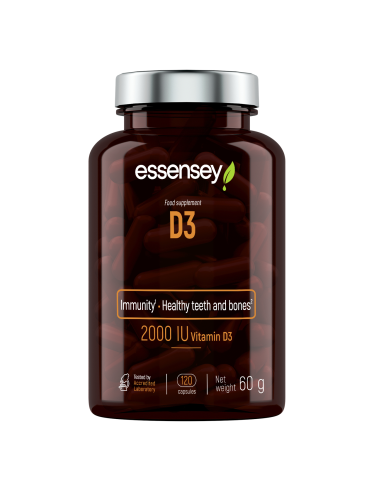 Vitaminų kapsulės TREC ESSENSEY D3 120 kapsulių