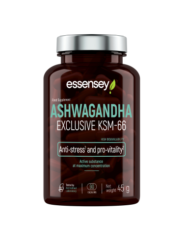 Adaptogenas TREC ESSENSEY ASHWAGANDHA EXCLUSIVE KSM-66 90 kapsulių