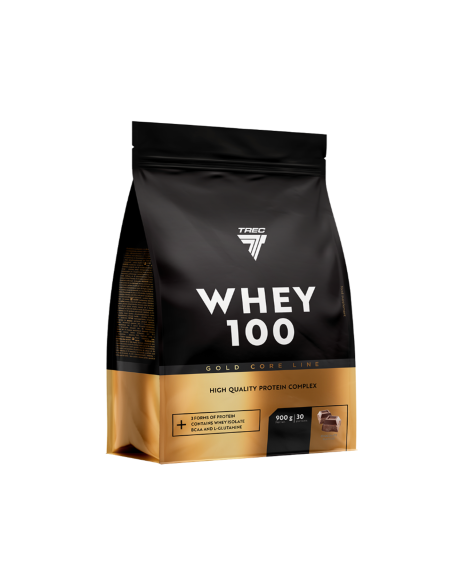 Valgupulber TREC GOLD CORE išrūgų 100 šokolado skonio 900 g