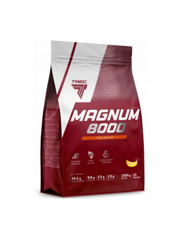 Maistinių medžiagų koncentratas TREC Magnum 8000, 1000 g, bananų skonio