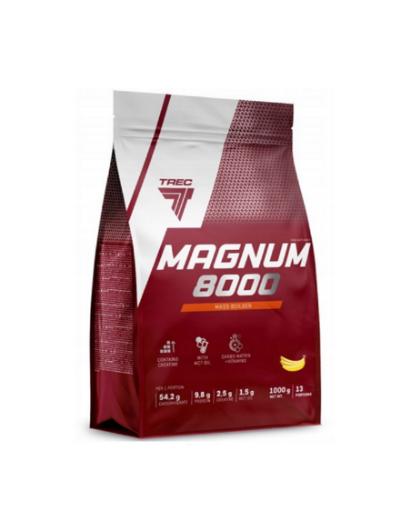 Maistinių medžiagų koncentratas TREC Magnum 8000, 1000 g, bananų skonio