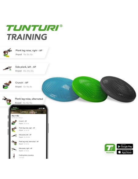 Balanso pagalvėlė TUNTURI Air Stepper Pad Turquoise