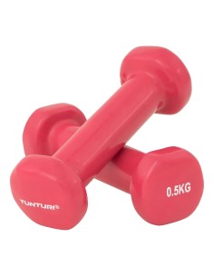 Hanteliai TUNTURI vinilo hanteliai 2 x 0,5 kg, rožiniai