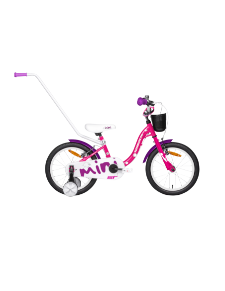 Vaikiškas dviratis TABOU Mini ST, 16" rožinės-baltos spalvos