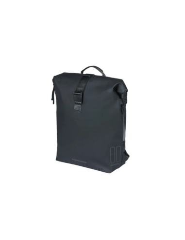Kuprinė su laikikliu bagažo lentynai BASIL SoHo Nordlicht, 17 l, LED, juoda