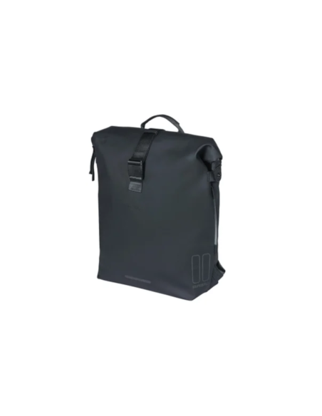 Kuprinė su laikikliu bagažo lentynai BASIL SoHo Nordlicht, 17 l, LED, juoda
