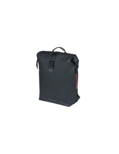 Kuprinė su laikikliu bagažo lentynai BASIL SoHo Nordlicht, 17 l, LED, juoda 2