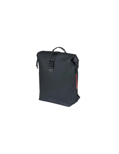 Kuprinė su laikikliu bagažo lentynai BASIL SoHo Nordlicht, 17 l, LED, juoda