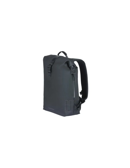 Kuprinė su laikikliu bagažo lentynai BASIL SoHo Nordlicht, 17 l, LED, juoda