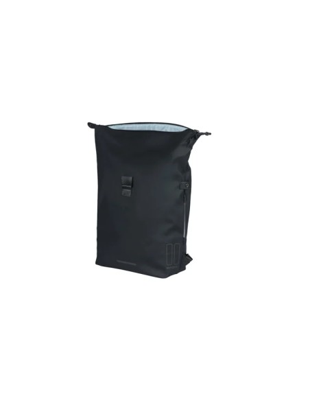 Kuprinė su laikikliu bagažo lentynai BASIL SoHo Nordlicht, 17 l, LED, juoda