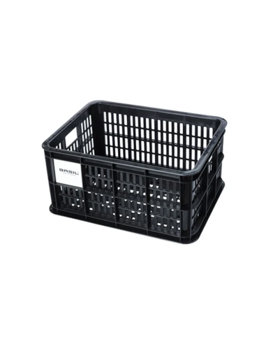 Priekinis krepšys/stelažas, BASIL Crate S, 17,5 litro, juodas