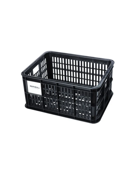 Priekinis krepšys/stelažas, BASIL Crate S, 17,5 litro, juodas