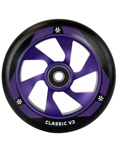 Paspirtuko ratukas UNION Classic V2 Pro 110 mm, juodas/violetinis