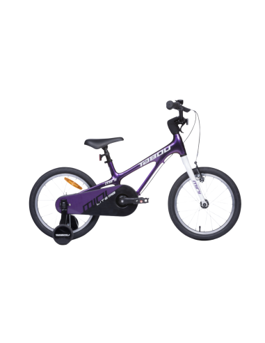 Ultralengvas vaikiškas dviratis TABOU Mini Lite MG, 14" violetinės-baltos spalvos
