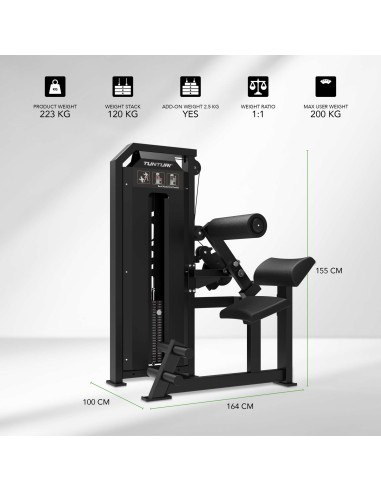 TUNTURI Platinum – dvigubas nugaros/pilvo pratimų rinkinys – Selectorized – V serija