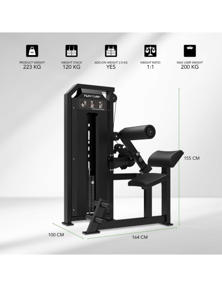 TUNTURI Platinum – dvigubas nugaros/pilvo pratimų rinkinys – Selectorized – V serija