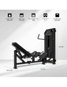 TUNTURI Platinum - Hip Thrust - Selectorized V serijos laikrodis 2