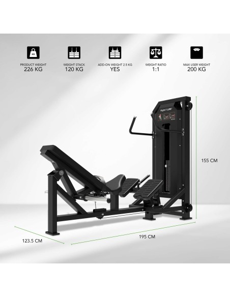 TUNTURI Platinum - Hip Thrust - Selectorized V serijos laikrodis