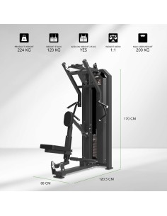 TUNTURI Platinum irklavimo stoties sėdynė – Selectorized – V serija 2