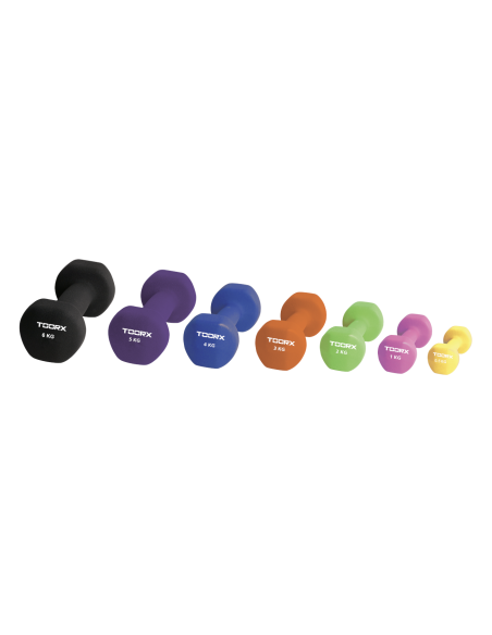 Hantelis TOORX neopreno hanteliai, raudoni, 3 kg